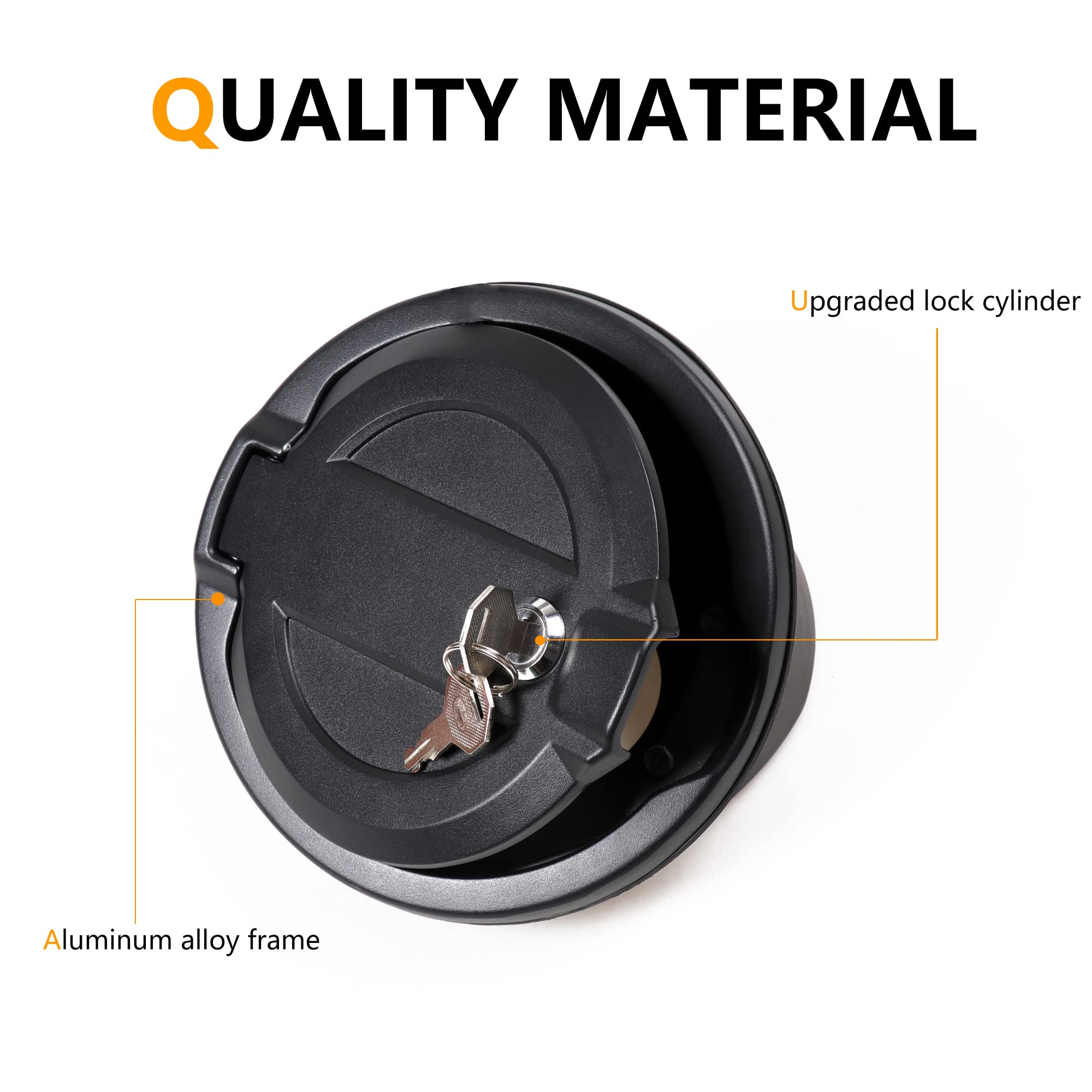 RERPRO Locking Gas Cap Cover Compatible with 2018-2024 Jeep